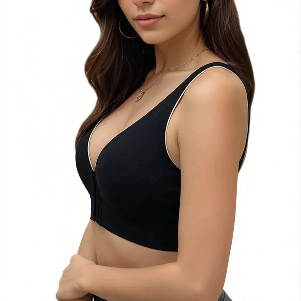 Leading Lady Greta 5170 – Wirefree Bralette with Front Closure & Crossback Strap - Picture 2 of 9
